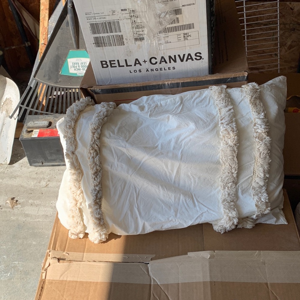 Light tan pillow